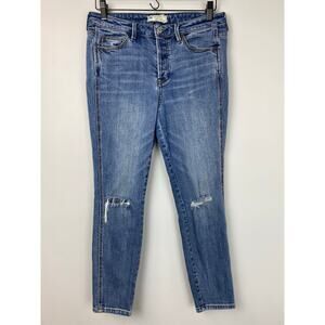 Free People Distressed Skinny Ankle Jeans Size 28
